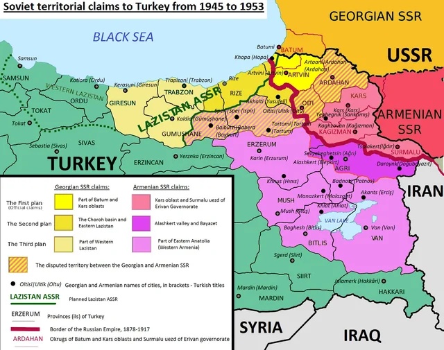 Rosyjskie (Gruzińskiej SRR) roszczenia terytorialne wobec Turcji 1945-1953