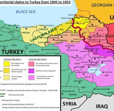 Rosyjskie (Gruzińskiej SRR) roszczenia terytorialne wobec Turcji 1945-1953