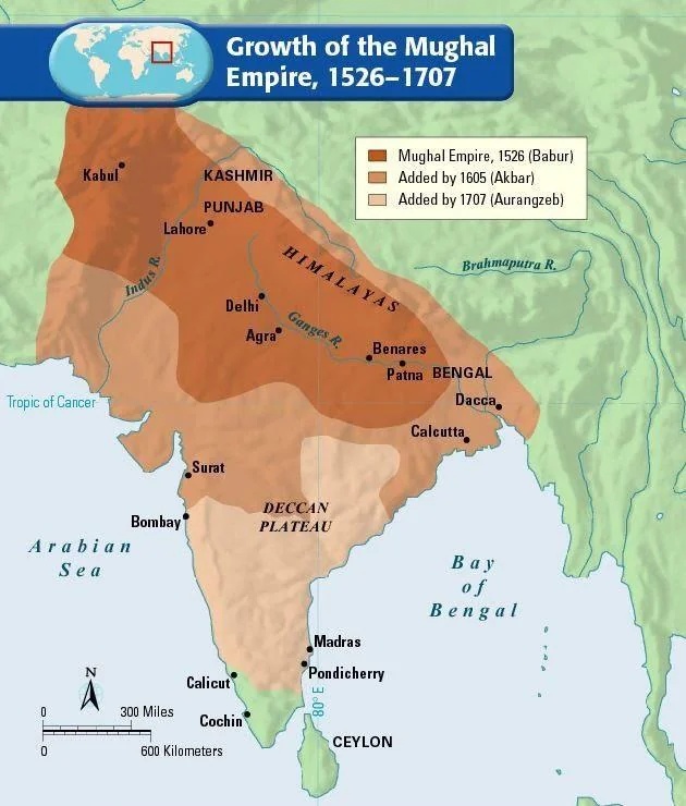 Wzrost Imperium Mogołów, 1526-1707