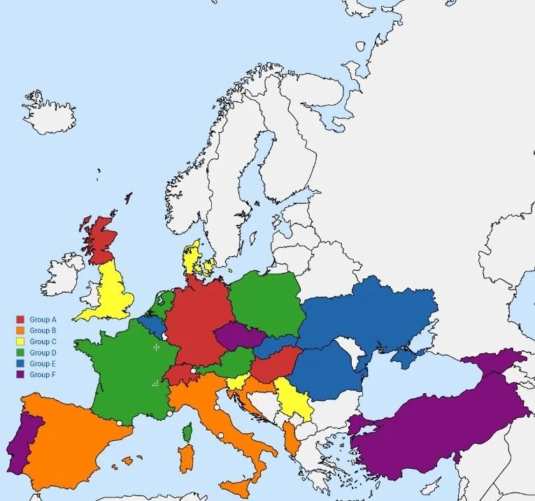 Kraje uczestniczące w Mistrzostwach Europy UEFA Euro 2024