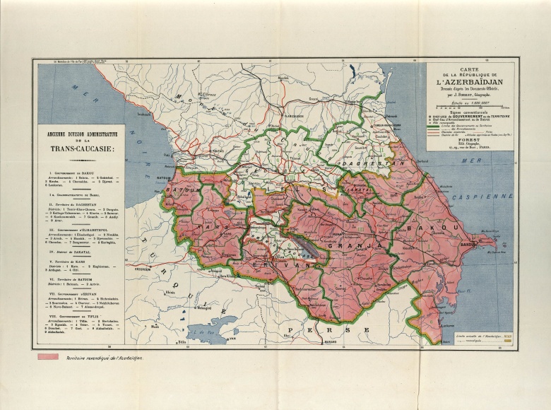Roszczenia Azerbejdżanu na konferencji pokojowej w Paryżu w 1919 r.