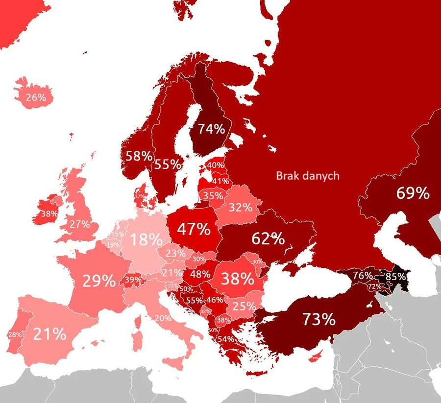 Odsetek kobiet, które zdeklarowały, że odeszłyby od męża, ale nie zrobią tego, bo boją się, że sobie nie poradzą finansowo, 2024