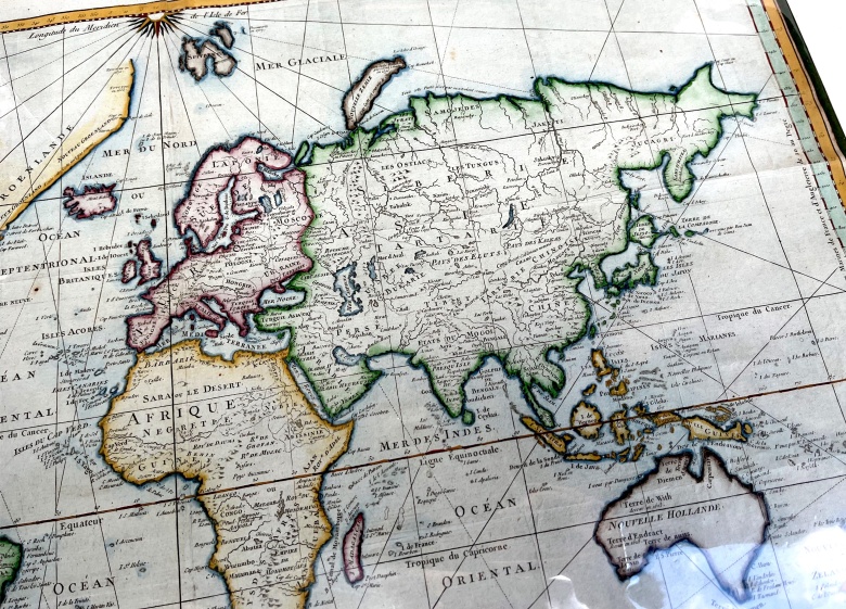 Mapa autorstwa francuskiego kartografa Jacques-Nicolasa Bellii, 1748