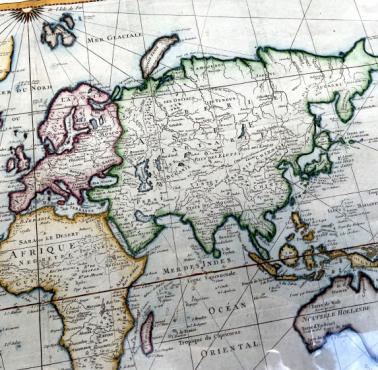 Mapa autorstwa francuskiego kartografa Jacques-Nicolasa Bellii, 1748