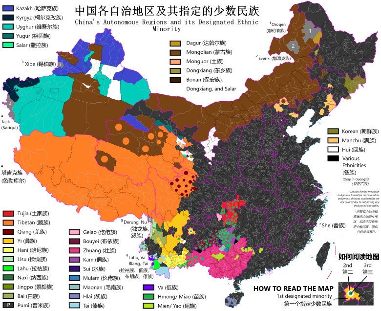 Mapa etniczna Chin