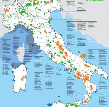 Włoskie parki narodowe, w tym regionalne