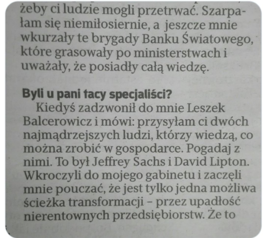 Balcerowicz i jedyna ścieżka. Henrykę Bochniarz o transformacji