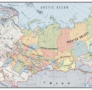 Mapa Republiki Syberyjskiej, 1918