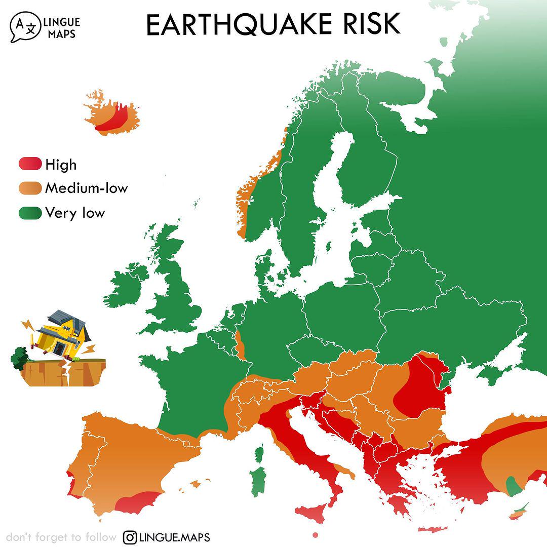 Ryzyko trzęsienia ziemi w Europie