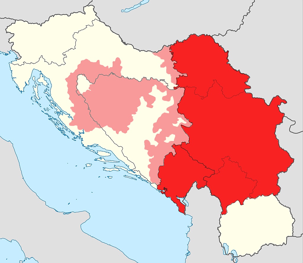 Obszar kontrolowany przez wojska serbskie podczas wojen jugosłowiańskich, 1993