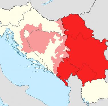 Obszar kontrolowany przez wojska serbskie podczas wojen jugosłowiańskich, 1993