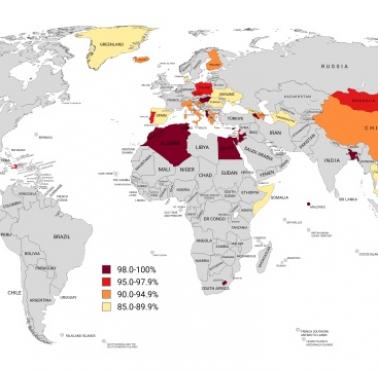 Kraje monoetniczne na całym świecie - kraje, w których ponad 85% populacji należy do jednej grupy etnicznej