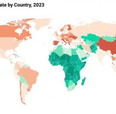 Dzietność w poszczególnych państwach świata, 2023