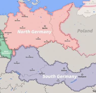 Jak wyglądałaby Europa według planu Churchilla, w przypadku granic Polski również USA