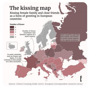 Kraje, w których pocałunek kobiet w policzek jest powszechnym sposobem witania się ludzi