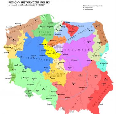 Regiony historyczne Polski 1466-1657