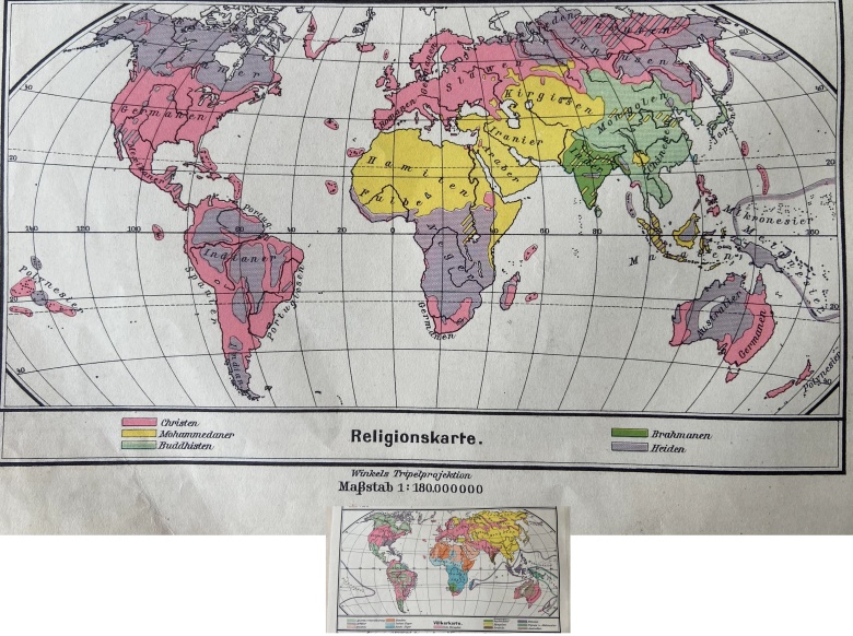 Niemiecka etnograficzna mapa świata z 1938 roku