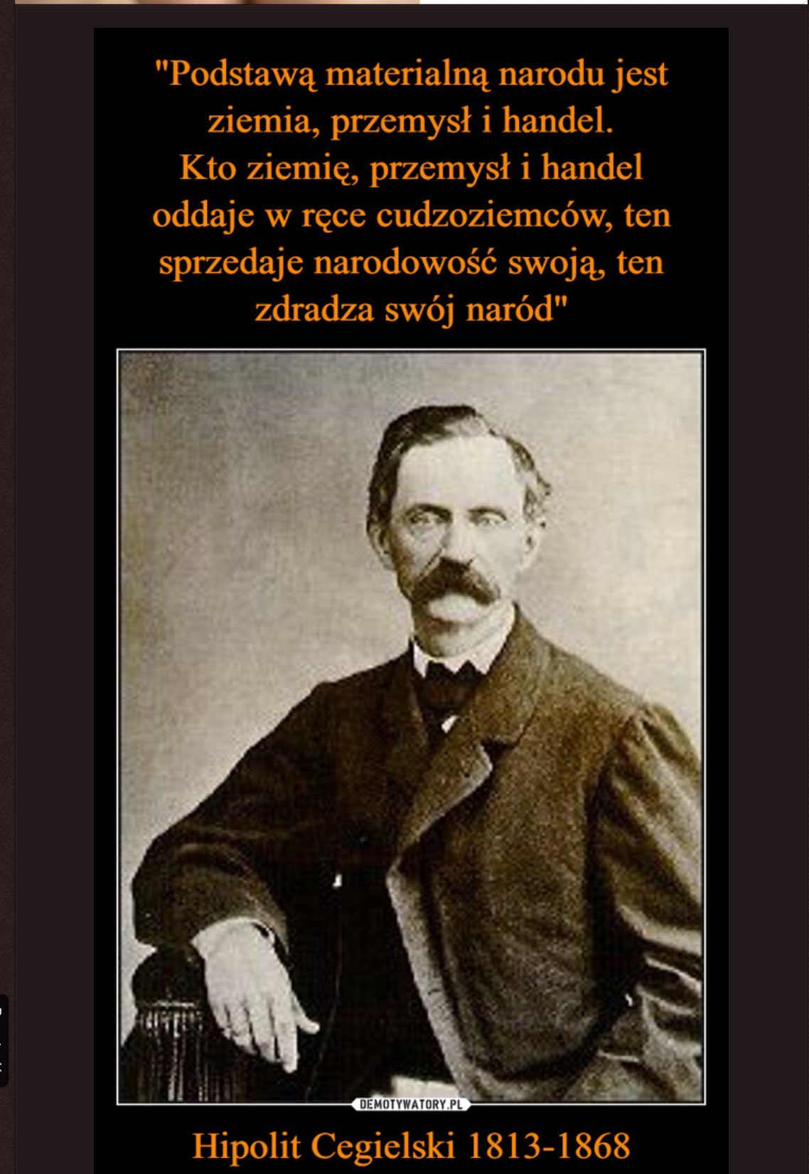 Hipolit Cegielski pisał w XIX wieku tak