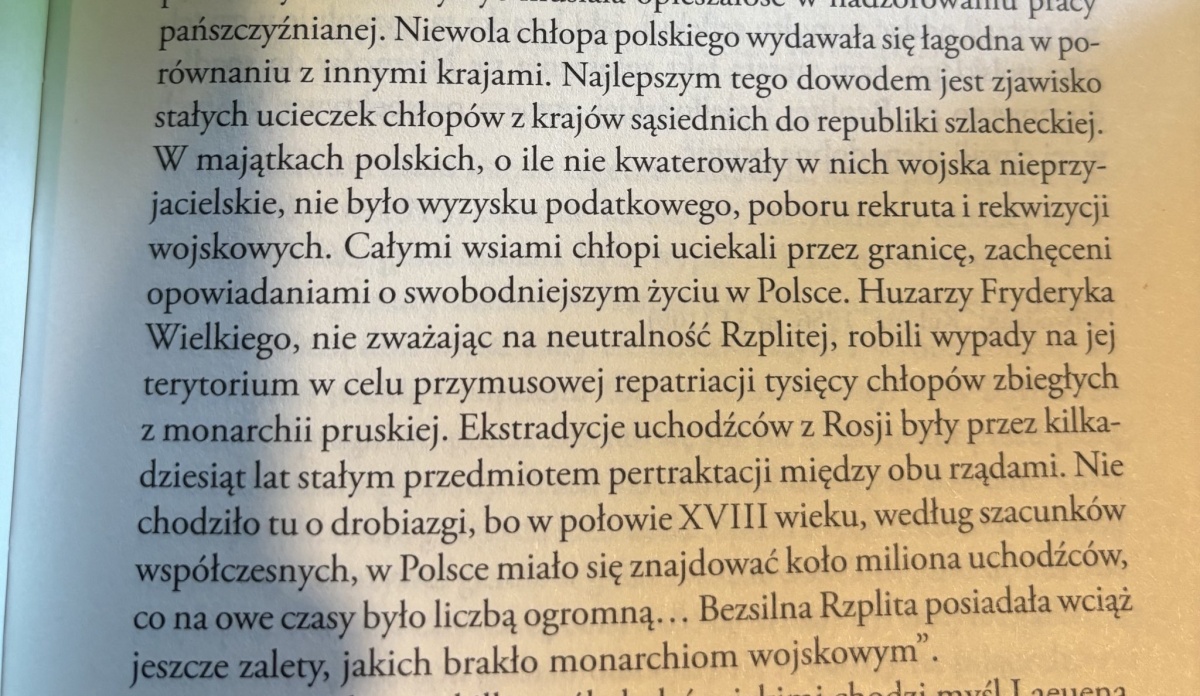 Sytuacja chłopów w I RP była zdecydowanie lepsza niż w krajach ościennych