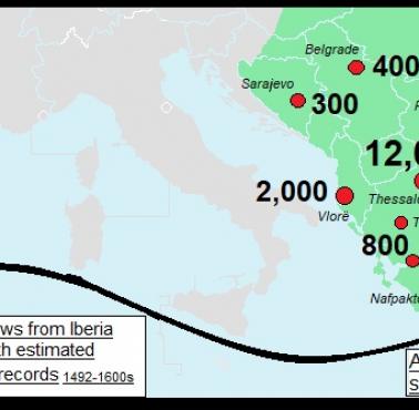 Miejsca osadnictwa Żydów wypędzonych z Półwyspu Iberyjskiego w latach 1492/1497