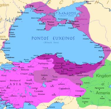 Królestwo Pontu pod rządami Mitrydatesa VI panował w latach 120–63 p.n.e.