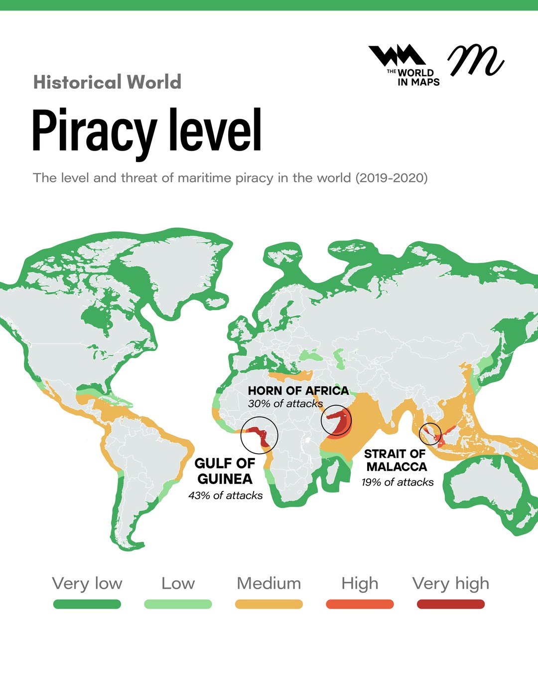 Globalny poziom zagrożenia piractwem morskim na podstawie danych z lat 2019-2020