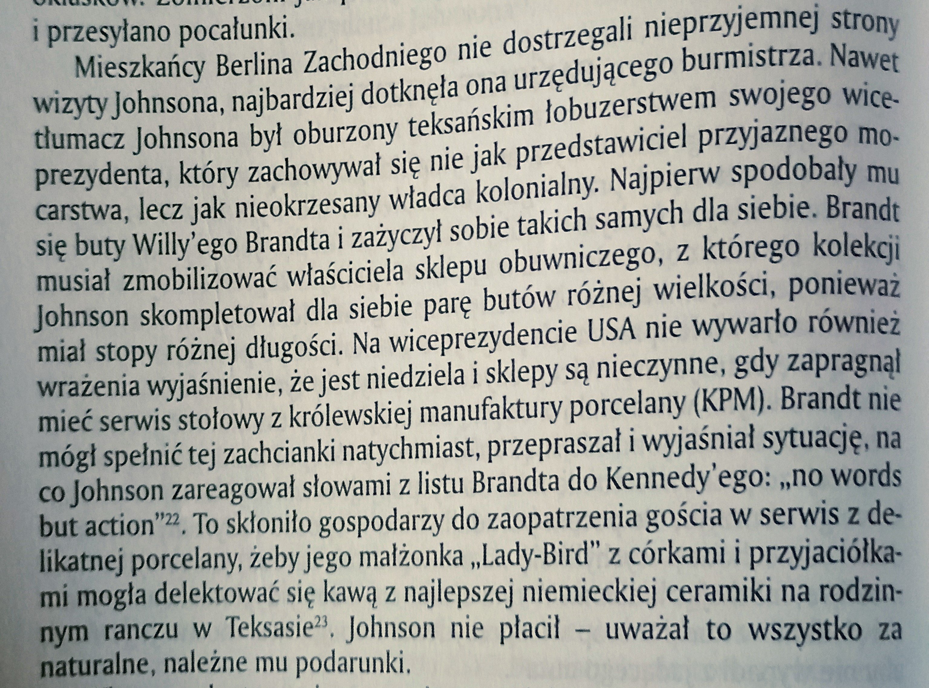 Prezydent Johnson w Niemczech, Brandt dwoił się i troił, aby przypodobać gościowi