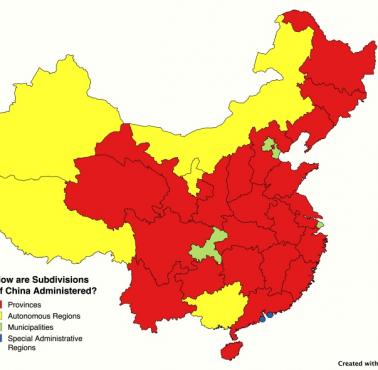 Podział administracyjny Chin z uwzględnieniem autonomicznych regionów
