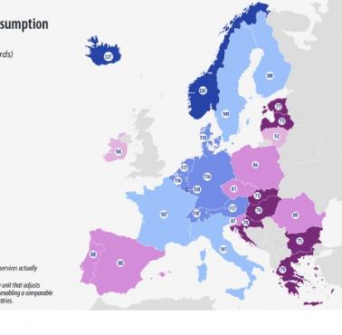 Rzeczywista konsumpcja indywidualna na mieszkańca, 2023 r.
