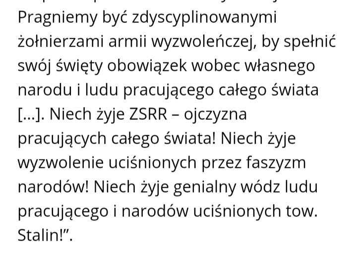 Zygmunt Berling w 1943 nad grobami katyńskimi wyglosił przemowę o oskarżając za zbrodnię - Niemców