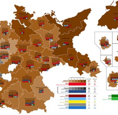 Niemieckie wybory parlamentarne 1933, zdecydowane zwycięstwo partii NSDAP w landach protestanckich