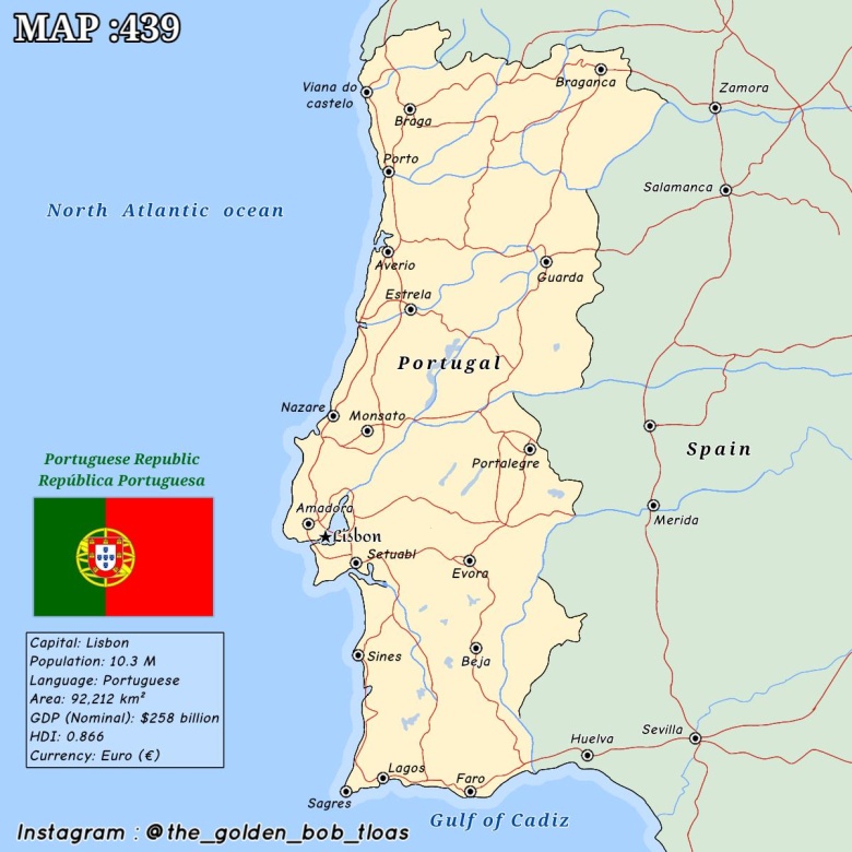 Mapa Portugalii