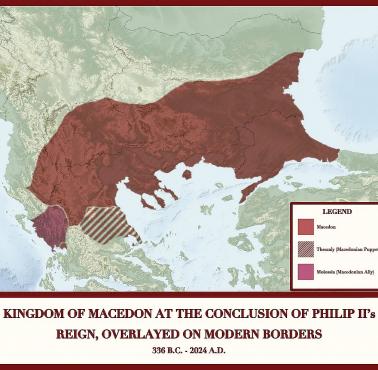 Macedonia Filipa II, ojca Aleksandra Macedońskiego, 336 r. p.n.e.