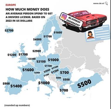 Ile kosztuje uzyskanie prawa jazdy w całej Europie? 2023