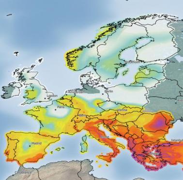 Ryzyko wystąpienia trzęsienia ziemi w Europie