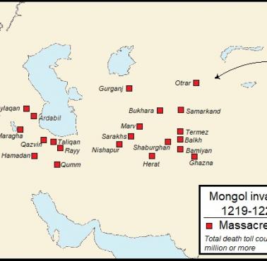 Masakry dokonane przez Mongołów w Azji Środkowej i na Bliskim Wschodzie, 1219-1221