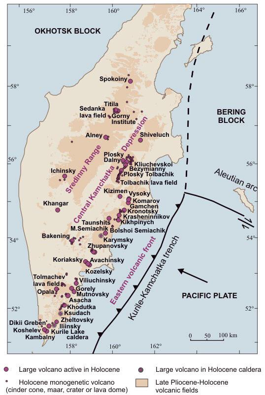 Mapa Kamczatki