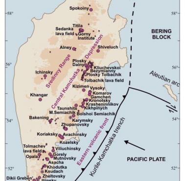 Mapa Kamczatki