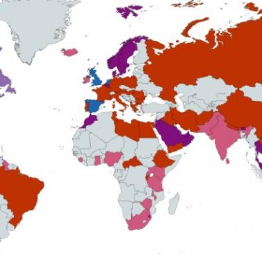 Mapa krajów, które były monarchiami od momentu ich powstania