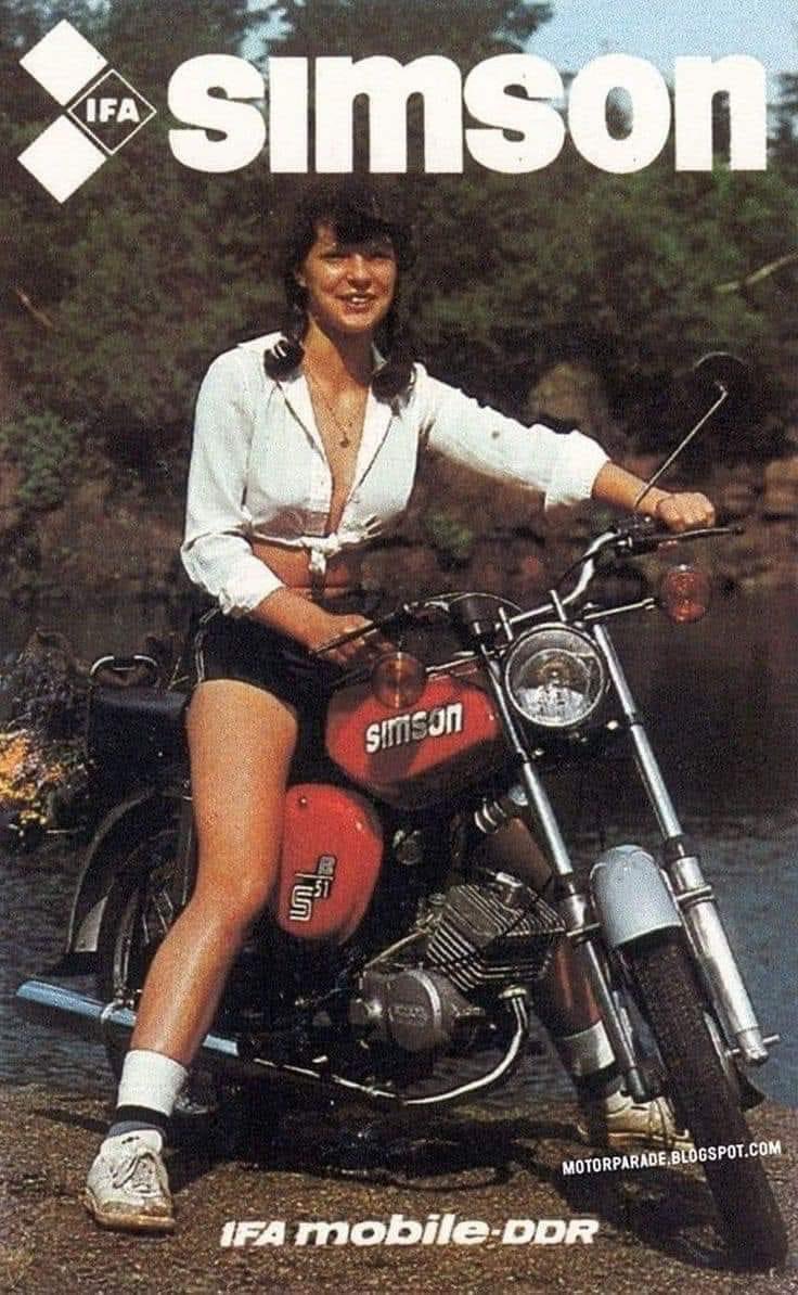 Reklama motorowera Simson S51 produkcji NRD