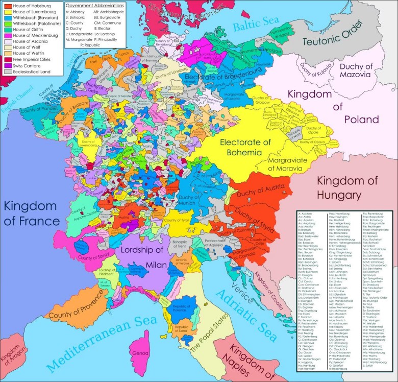Europa Środkowa w XIV wieku, 1300 i później