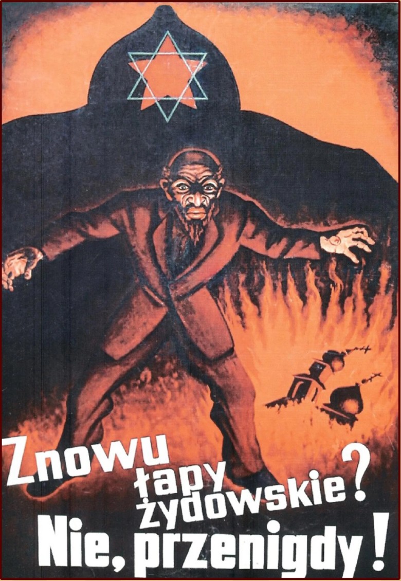 Polski plakat propagandowy z czasów wojny polsko-rosyjskiej 1920 roku