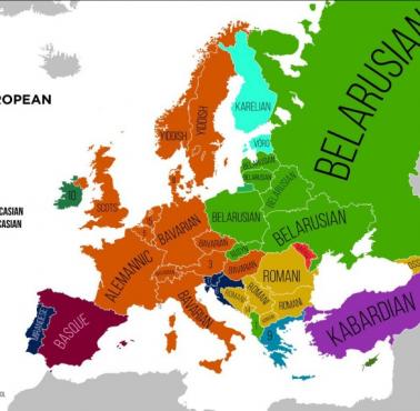 Najbardziej rozpowszechniony zagrożony język według europejskiego kraju