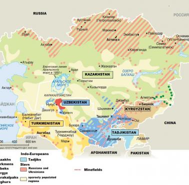 Mapa etniczna Kazachstanu, 2003