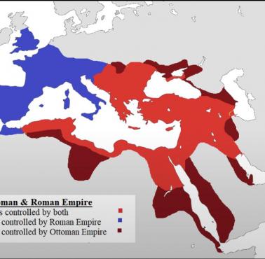 Porównanie wielkości imperium rzymskiego i osmańskiego