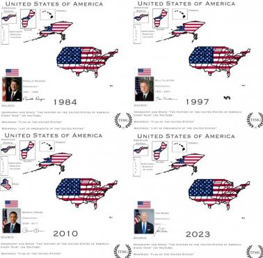 Ekspansja terytorialna USA 1984, 1997, 2010, 2023
