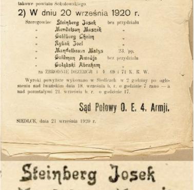 Wyroki Sądu Polowego, 1920