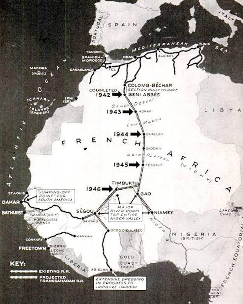 Plany budowy francuskiej kolej transsaharyjskiej 1942-1946