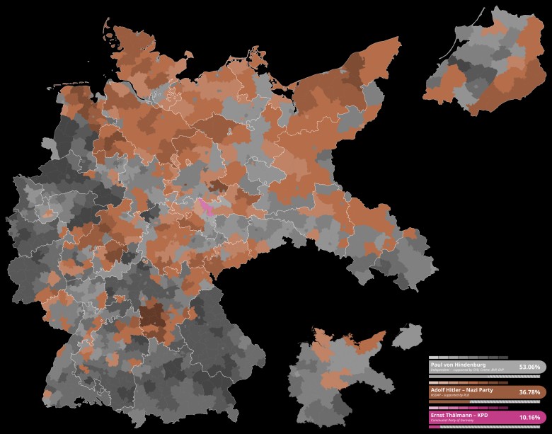 Niemieckie wybory prezydenckie w kwietniu 1932, Hindenburg vs. Hitler