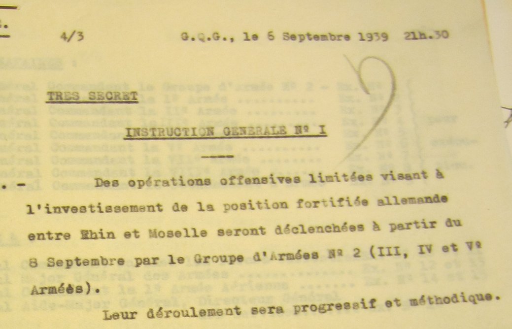 Kampania wrześniowa rozkazy francuskie z 6-8.09.1939, początek ofensywy ...